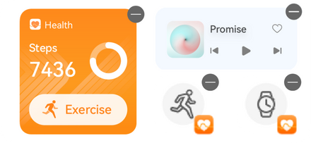 HUAWEI Mate 50 Create flexibly-sized widget combos