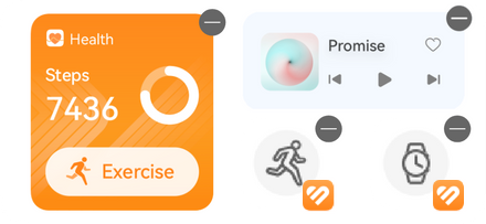 HUAWEI Mate 50 Pro Create flexibly-sized widget combos